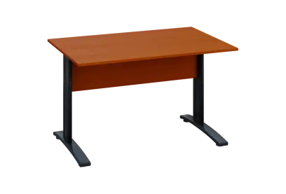 EPK 28 - 12 stůl kancelářský, kovová podnož černá, deska 25 mm, široký 1200 mm, třešeň šumavská